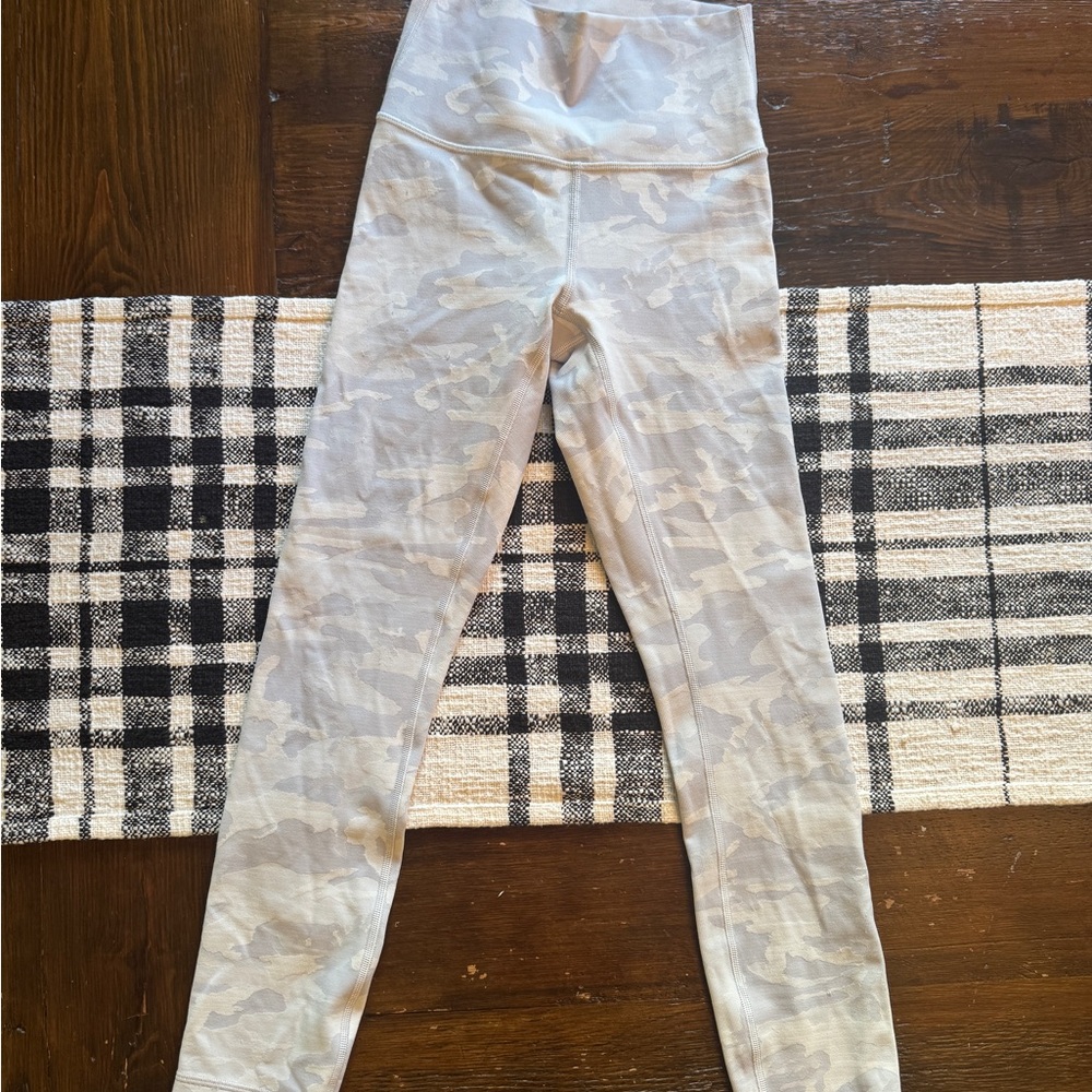 Lululemon Gray Camo High-Waisted Leggings